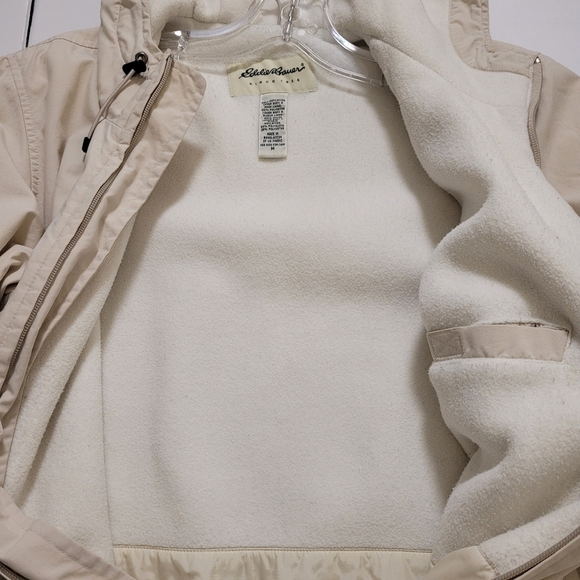 EDDIE Bauer tan lightweight lined hooded zip front jacket - Picture 7 of 8
